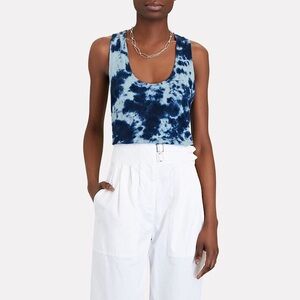 NWT - Mother Superior - Breezy Tie-Dye Tank Top - Blue/White